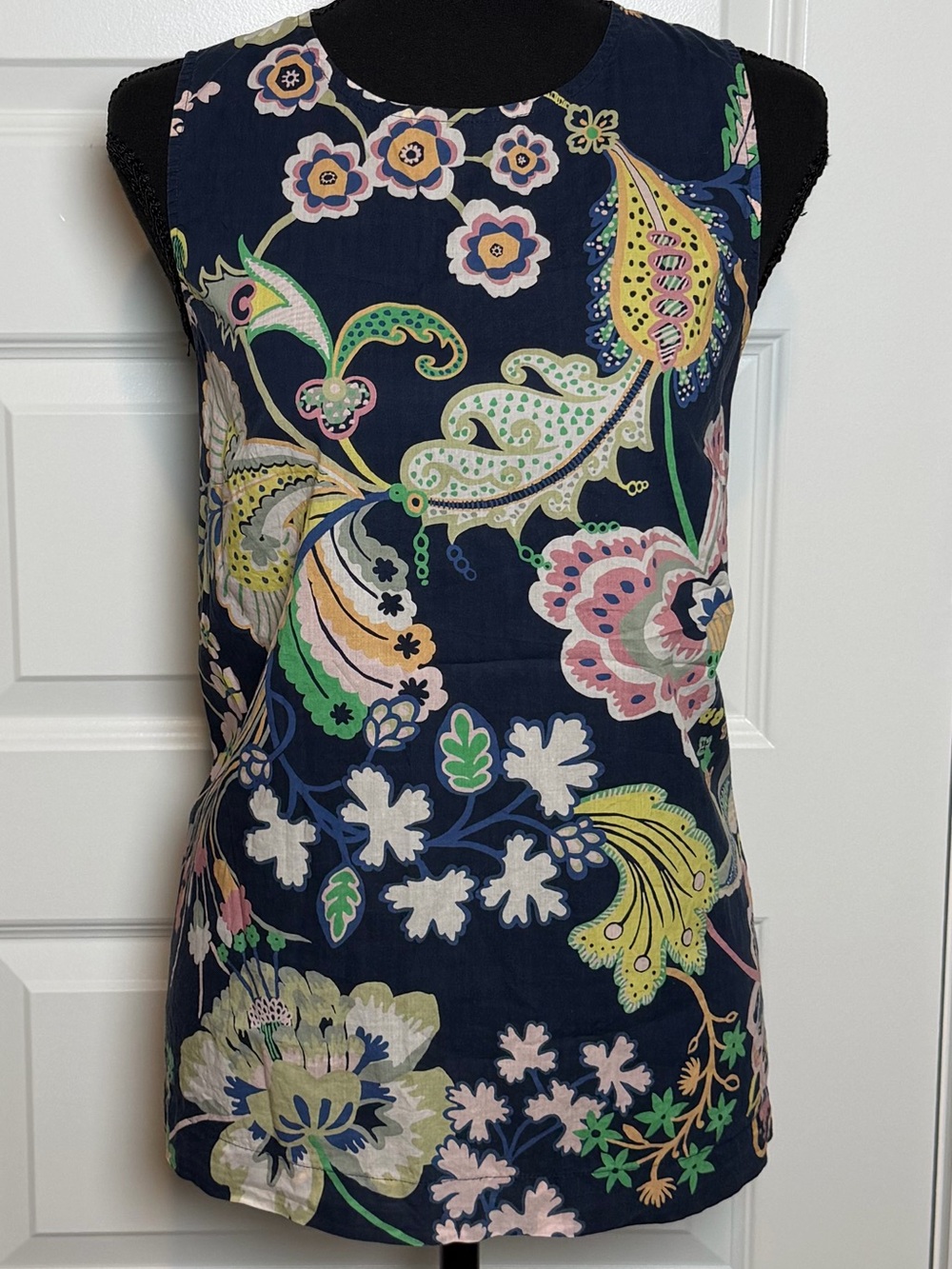 J.Crew Liberty Symphony Floral Sleeveless Tank Top Tall 6 H6993